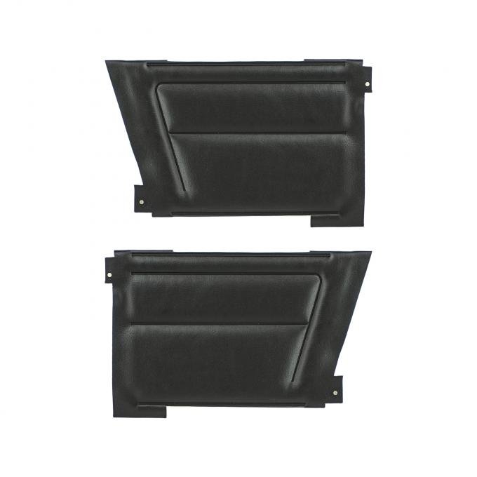 *1967 Chevrolet Camaro, Pontiac Firebird, Convertible; Deluxe Rear Door Panels - Black