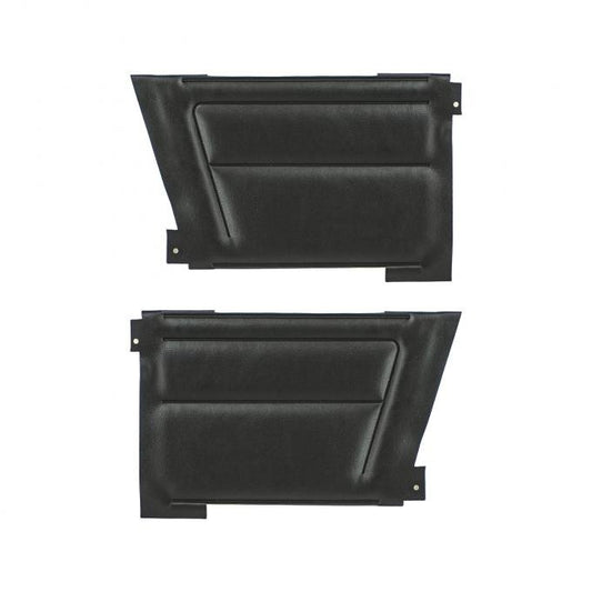 *1967 Chevrolet Camaro, Pontiac Firebird, Convertible; Deluxe Rear Door Panels - Black