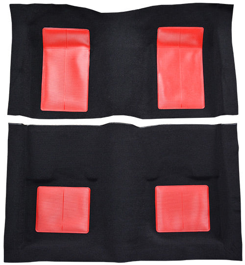 1969 Ford Mustang Mach I With 4 Red Inserts Without Shifter Cut Fastback 601 Black Nylon