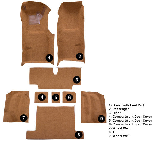 1976 Chevrolet Corvette Complete With Pad 801 Black Cutpile Mass