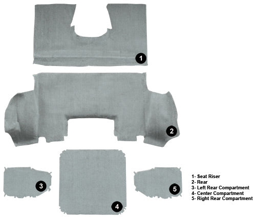 1997-2004 Chevrolet Corvette Coupe Rear 7075 Oyster / Shale Cutpile Mass