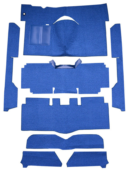 1963-1965 Mercury Comet 2DR Convertible Auto Bucket Seat Cut & Sewn 09 Medium Blue Loop