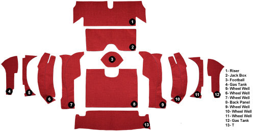1964 Chevrolet Corvette Roadster Rear With 36 Gallon Tank Foam 01 Black Loop