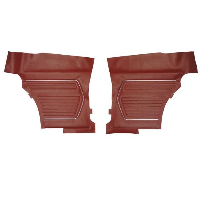 *1969 Chevrolet Camaro; Standard Hardtop Rear Door Panels - Red