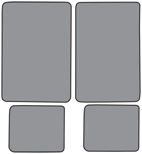 1992-1998 GMC C3500 Crew Cab Floor Mat 4pc Cutpile (FM48F, FM18R)