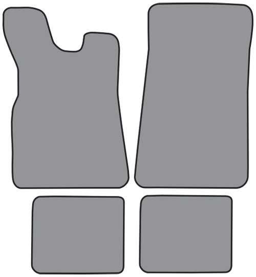 1980-1983 Nissan 720 Ext Cab Floor Mat 4pc Cutpile (DA116F, FM18R)