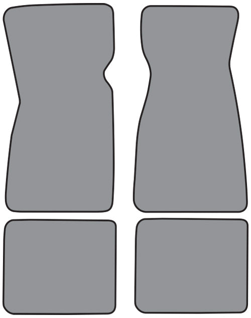 1974-1977 Chevrolet Vega Floor Mat 4pc Cutpile (GM262F, FM18R)