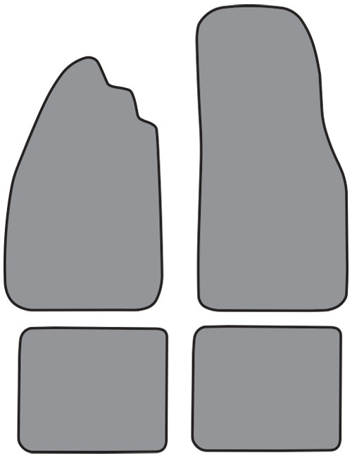 1974-1979 Volkswagen Beetle Floor Mat 4pc Cutpile (FM206F, FM18R)