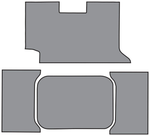 1961 Chevrolet Impala Trunk Mat 2DR Convertible In Carpet With Pad 1068A Medium Gray Essex