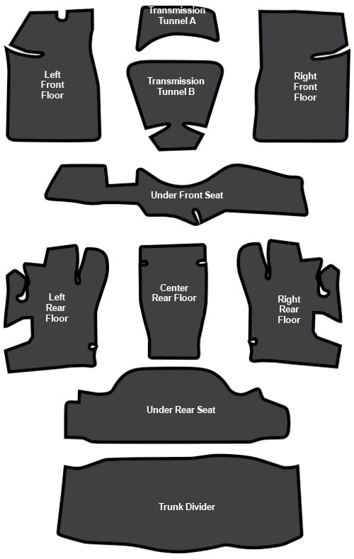 1973-1976 Chevrolet Malibu Sound Deadener 10pc EVA