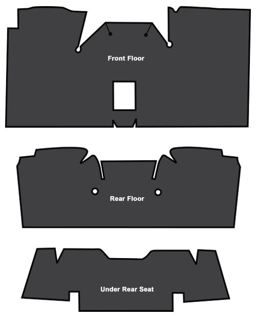 1968-1970 Mercury Cougar Coupe Sound Dead Pass Area 3pc EVA