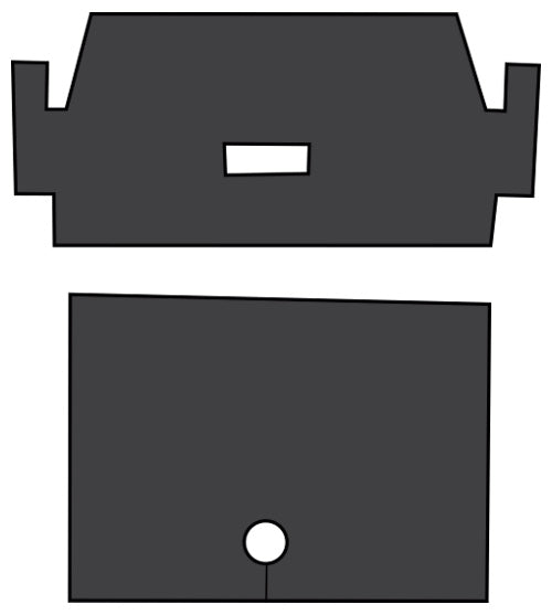 1965-1973 Ford Mustang Trunk area Sound Deadener 2pc EVA