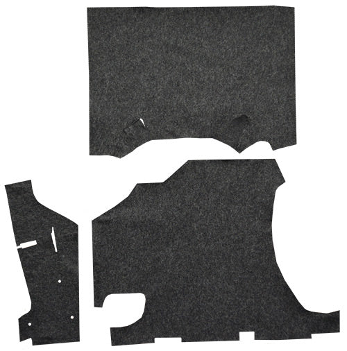 1958 Pontiac Bonneville Hardtop Trunk Mat 17FT Charcoal TM Felt