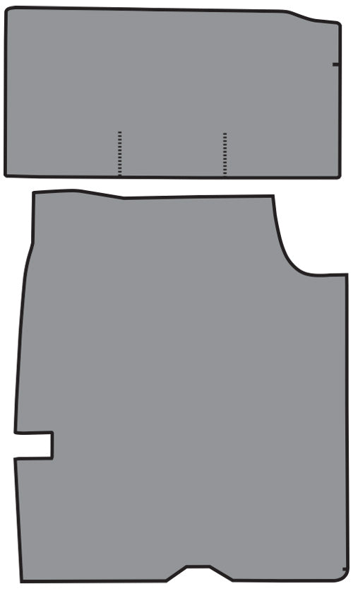 1966-1967 Oldsmobile Cutlass Trunk Mat 05V Aqua Houndstooth TM Vinyl