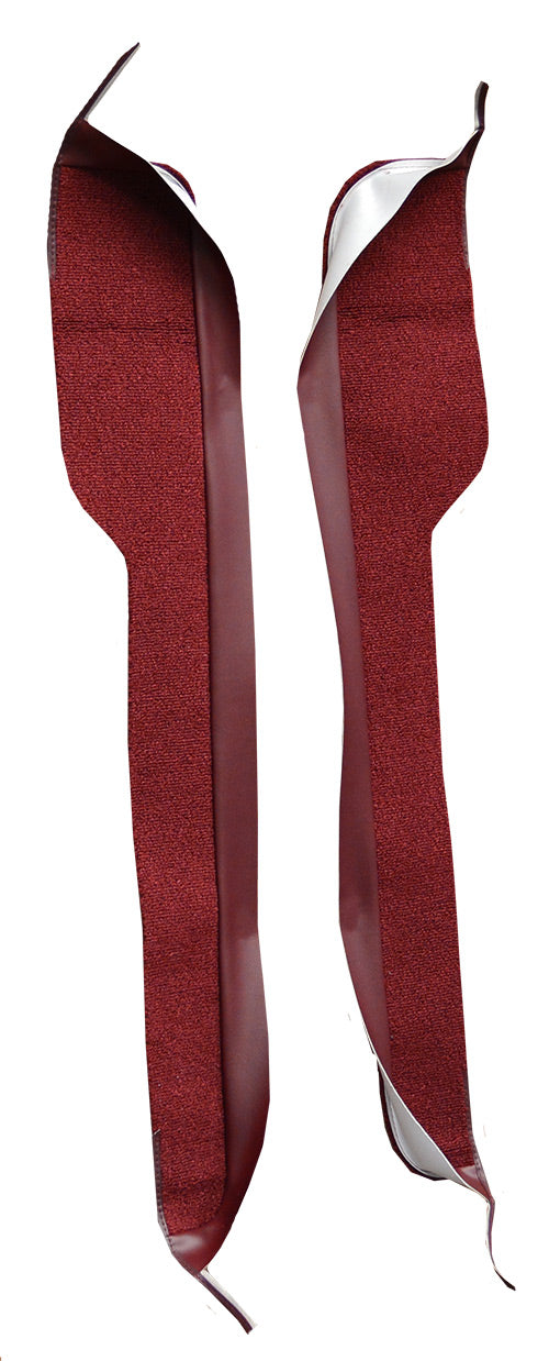 1969-1970 Ford Mustang Door Panel Inserts With Binding 2pc 625 Maroon Nylon