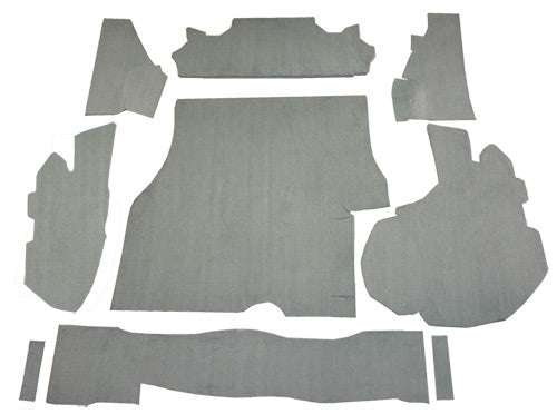 1984-1987 Buick Regal Grand National Trunk Mat Kit With Boards 877 Dove Gray / 8292 Cutpile