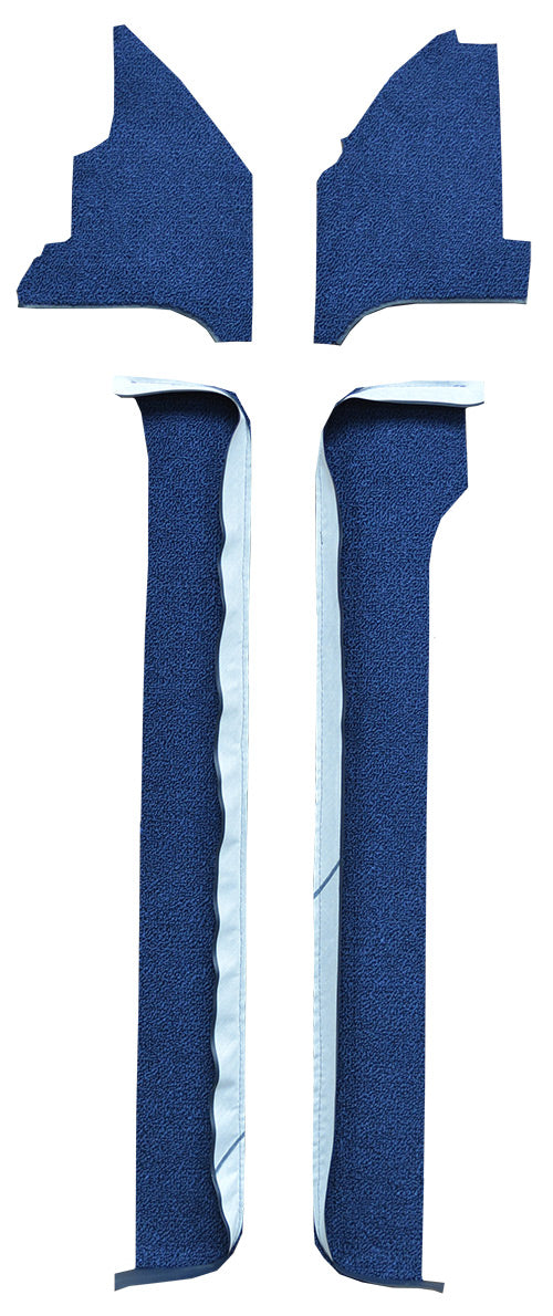 1967 Ford Thunderbird 2DR Door & Kick Panel Inserts Door Panel 4pc 22 Gunmetal Gray Loop