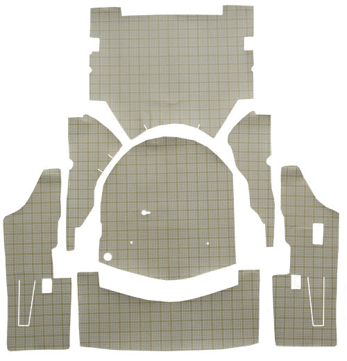 1957-1958 Ford Skyliner Retractable Hardtop Without Boards Trunk Mat 29B Blue Houndstooth Burtex