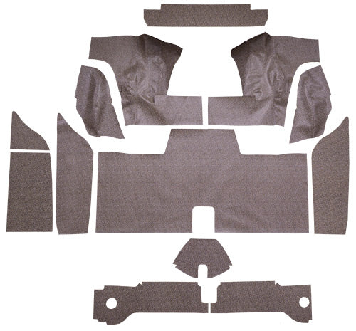 1961-1963 Ford Thunderbird Trunk Mat Hardtop With Boards 25B Black & Gray Small Plaid Burtex