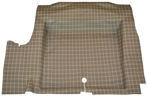 1964-1968 Ford Mustang Coupe/Convertible Molded Without Spare Tire Cut Trunk Mat 08V Mustang Plaid TM Vinyl