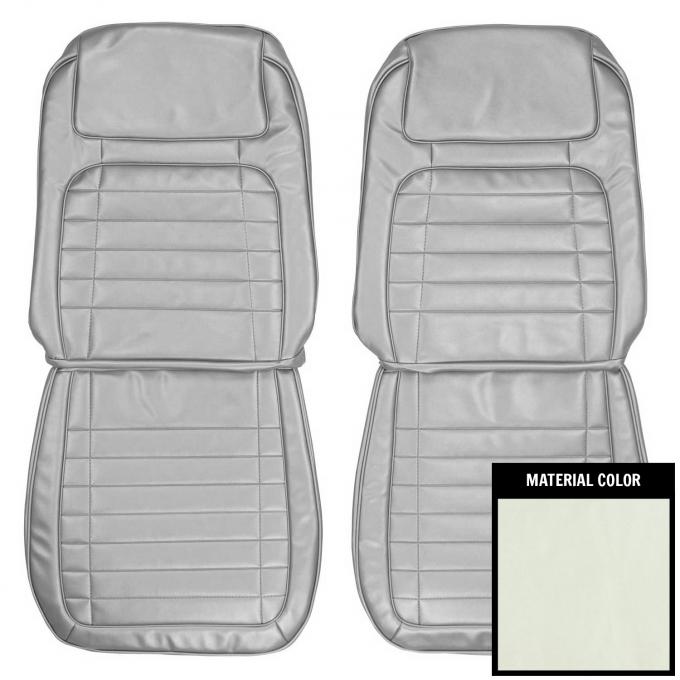 *1968 Chevrolet Camaro; Deluxe Front Bucket Seat Covers - Pearl, Pair