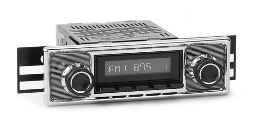 1955-1963 Mercedes-Benz 180 RetroRadio with Pinstripe/Chrome Faceplate