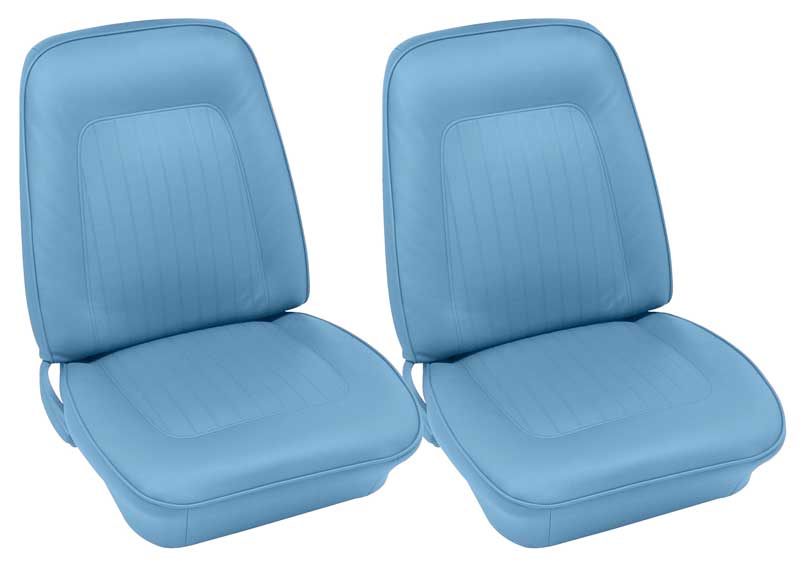 *1967 Chevrolet Camaro, Coupe; Front Seat Covers - Light Blue, Pair