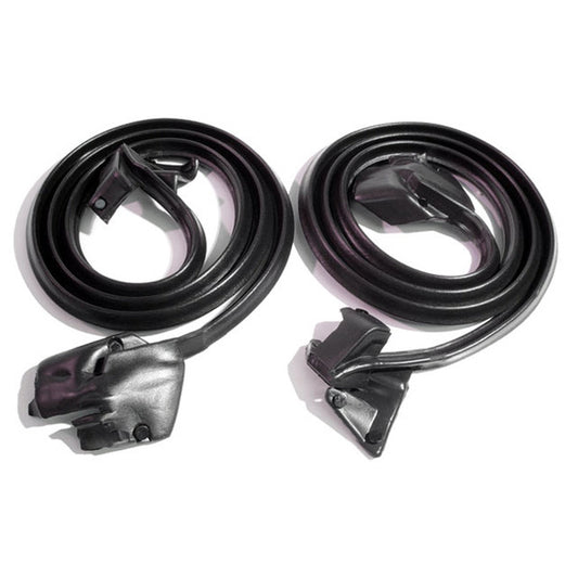 *1969–72 Pontiac Tempest, LeMans, GTO; Door Seals, with Clips and Molded Ends - Pair