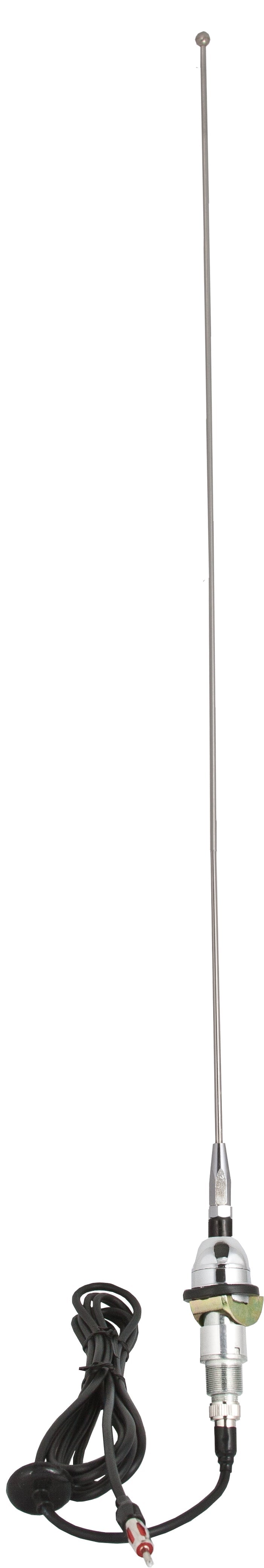 1970-1981 Firebird Antenna W/10' Cable & Fixed Chrome Plated Brass Mast Front Mount
