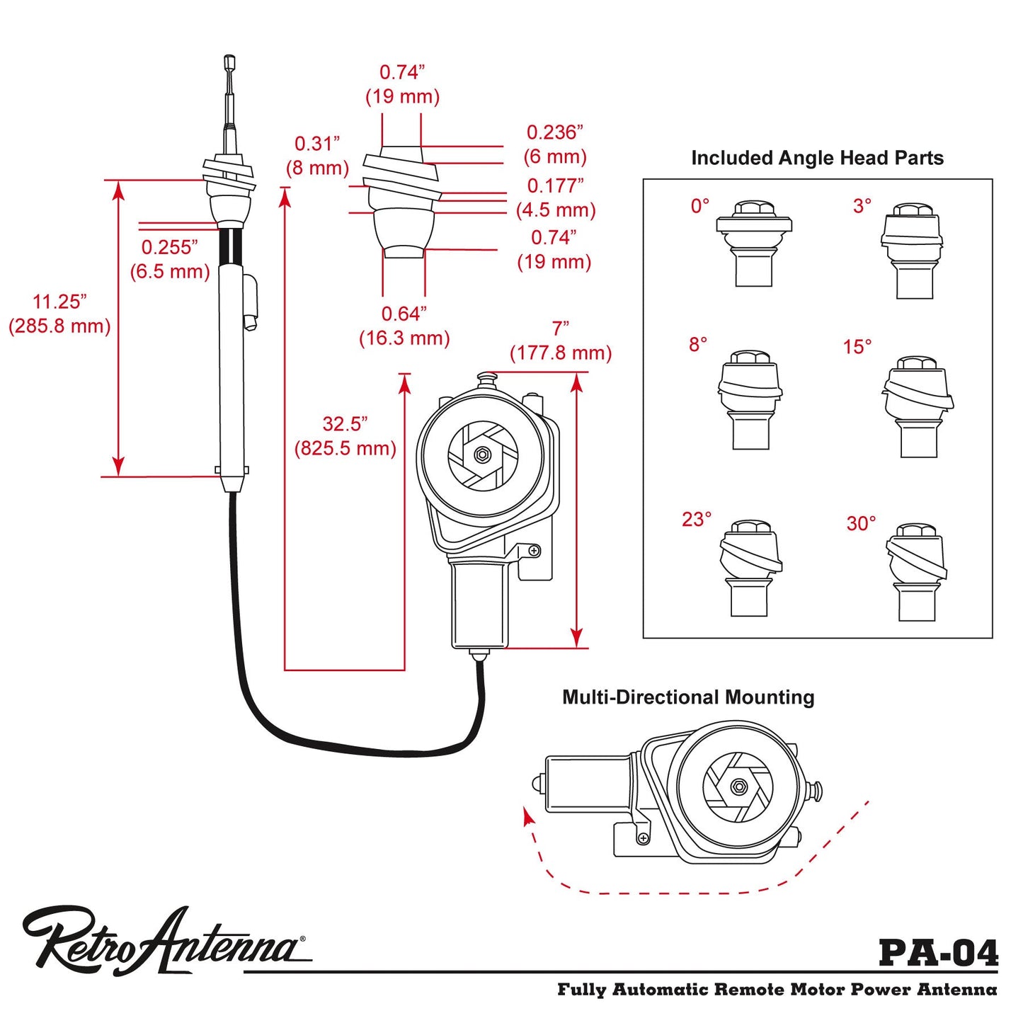 1987-1992 Cadillac Brougham Fully Automatic Power Antenna