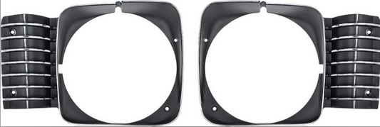1969-72 Chevrolet Nova Die Cast Headlamp Bezels - LH & RH Pair