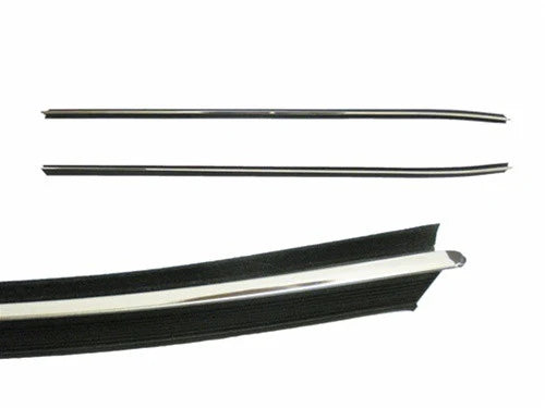 *1970-81 Chevrolet Camaro, Pontiac Firebird; Inner Window Felt w/ Flat Chrome Bead - Driver