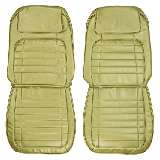 *1968 Chevrolet Camaro; Deluxe Front Bucket Seat Covers - Ivy Gold, Pair