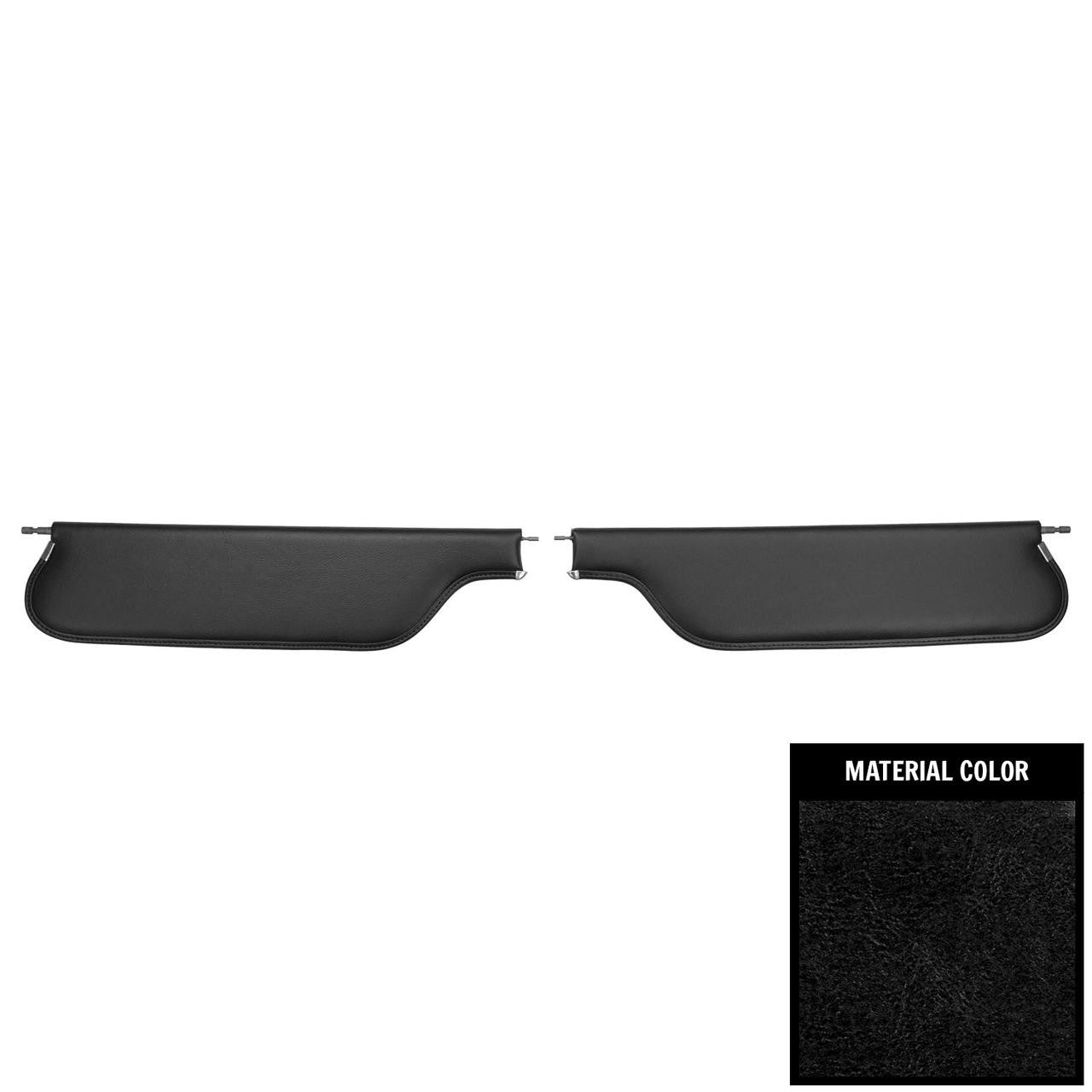 *1967-69 Chevrolet Camaro, Pontiac Firebird, Convertible; Sun Visors, Black - Pair