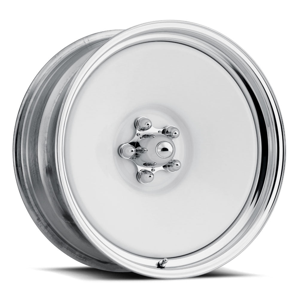 U.S. Wheel Rat Rod (Series 661) 8-Lug - White & Chrome