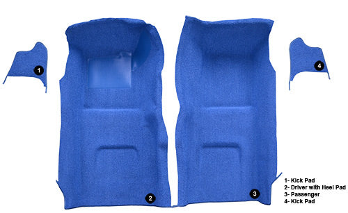 1967 Chevrolet Corvette Fronts With Kick Panel Inserts No Pad 02 Red Loop