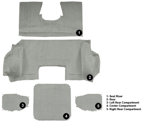 1998-2000 Chevrolet Corvette Convertible Rear T377 Beige / Oak Truvette Mass