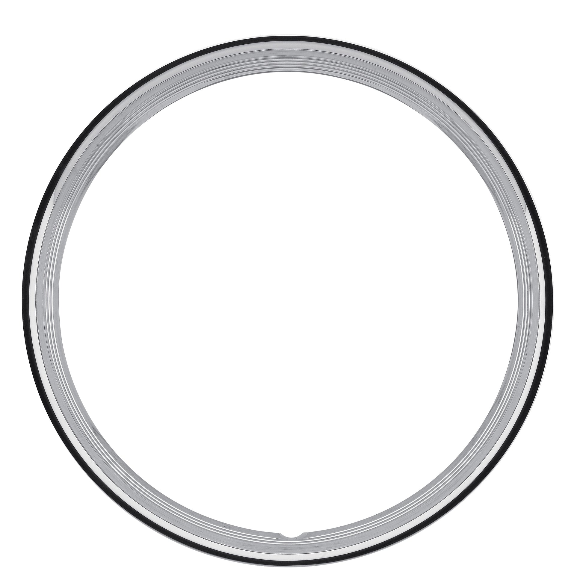 U.S. Wheel 15" Stainless Steel Ribbed, 1.5" wide