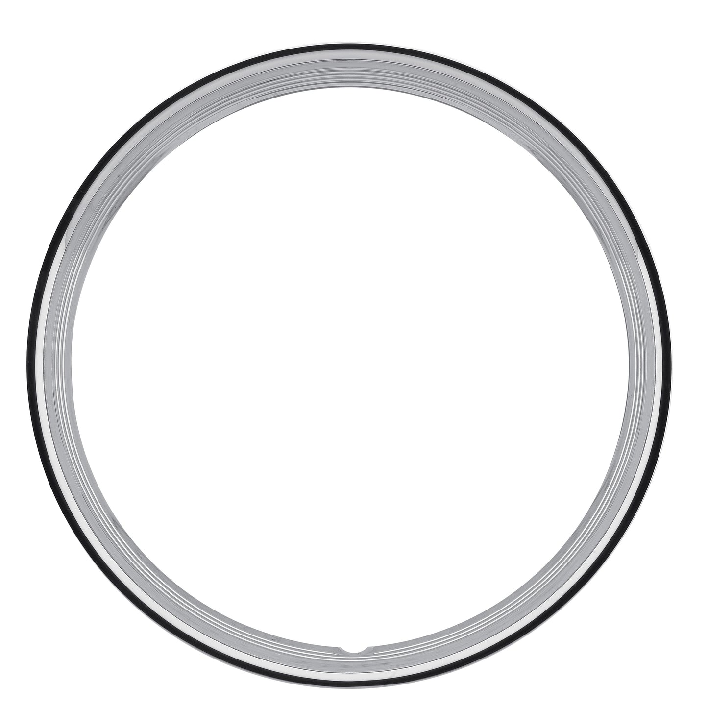 U.S. Wheel 17" Stainless Steel Ribbed, 1.5" wide