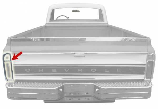 *1969-72 Chevrolet, GMC, Truck; Tail Light Bezel - Driver