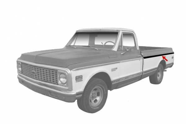 *1969-72 Chevrolet, GMC, Longbox Truck; Upper Bed Molding