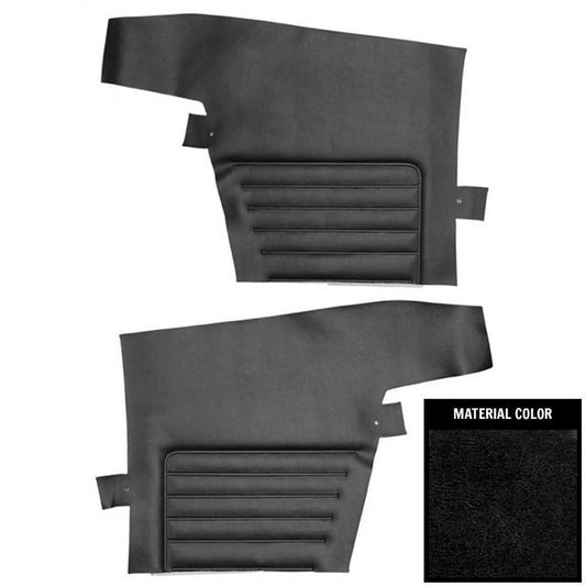 *1968 Chevrolet Camaro, Convertible; Standard Rear Door Panels - Black