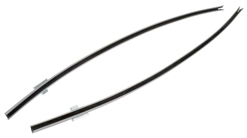 *1964-66 Ford Mustang; Door Glass Run Channel Set w/ Felt Weatherstrips