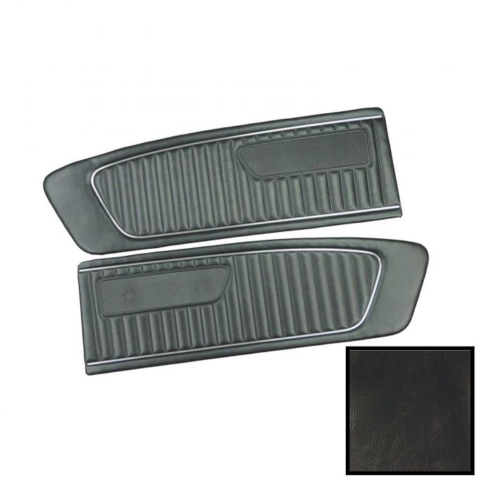 *1966 Ford Mustang; Standard Front Door Panels - Blue, Pair
