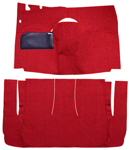1958 Ford Club 2DR Hardtop Power Seats Cut & Sewn 02 Red Loop