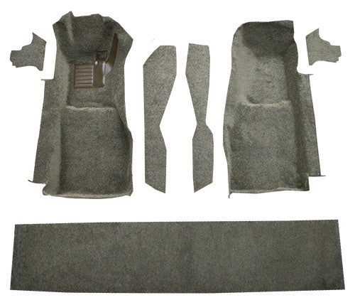 1981-1982 Chevrolet Corvette Front With Console Strips Kick Panels & Door Panels 7769 Saddle / Biscuit Cutpile Mass