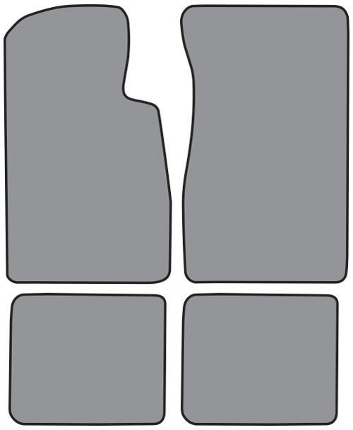 1963-1965 Mercury Comet 2DR Convertible Floor Mat 4pc Loop (FM38F, FM18R)