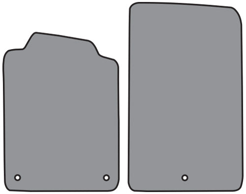 1997-2007 Chevrolet Corvette Floor Mat without Heel Pad 2pc Cutpile (FM78)