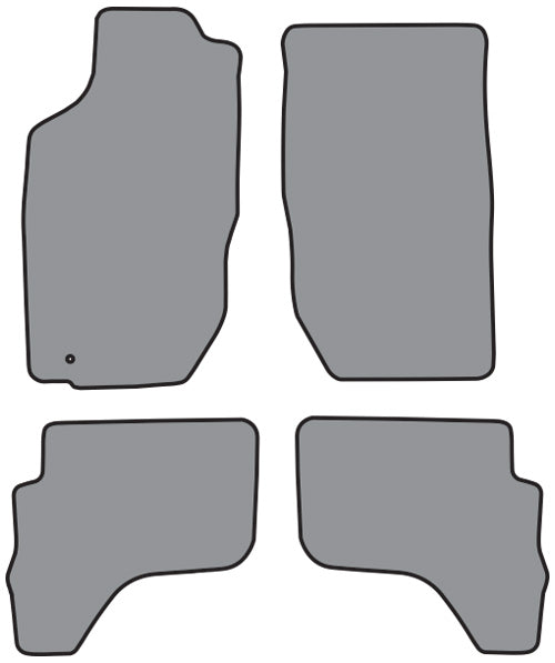 2001-2004 Toyota Tacoma Double Cab Floor Mat 4pc Cutpile (FM301F, FM301R)