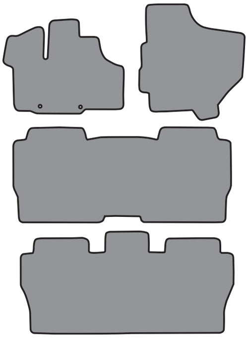 2004-2007 Nissan Quest 2pc Frts & 2pc Rr Runners Floor Mat 4pc Cutpile (P70, P70R)